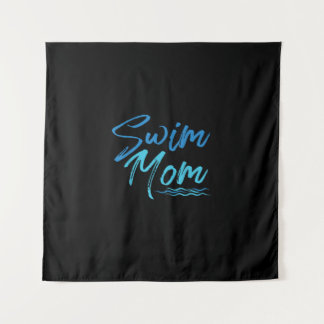 Swim Mam zwemmen Funny Cute Gift Wandkleed