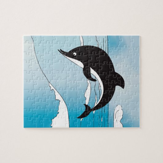 Swim met dolfijnen legpuzzel (Horizontaal)