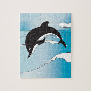 Swim met dolfijnen legpuzzel