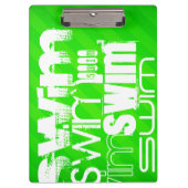 Swim; Neon Green Stripes Klembord (Voorkant)
