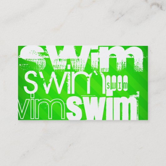 Swim; Neon Green Stripes Visitekaartje (Achterkant)