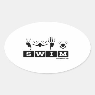 SWIM Ovaal Decal Ovale Sticker