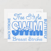 Swim Strokes Briefkaart (Voorkant / Achterkant)