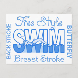 Swim Strokes Briefkaart