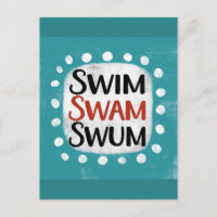 Swim Swam Carte postale