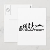 Swim Swimmer Sport Evolution Art Briefkaart (Voorkant / Achterkant)