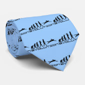 Swim Swimmer Sport Evolution Art Stropdas (Opgerold)