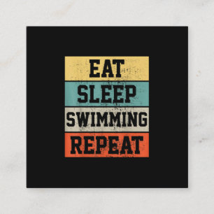 Swim Swimmer Swimming Gift Vierkante Visitekaartje