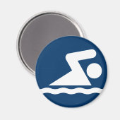 Swim Symbol Magnet Magneet (Voorkant / Achterkant)