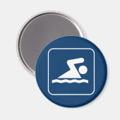 Swim Symbol Magnet Magneet (Voorkant / Achterkant)