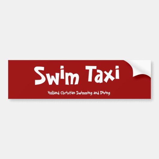 Swim Taxi Bumpersticker (Voorkant)