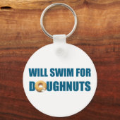 Swim team cadeau grappig, zwemmen voor donuts sleutelhanger (Voorkant)