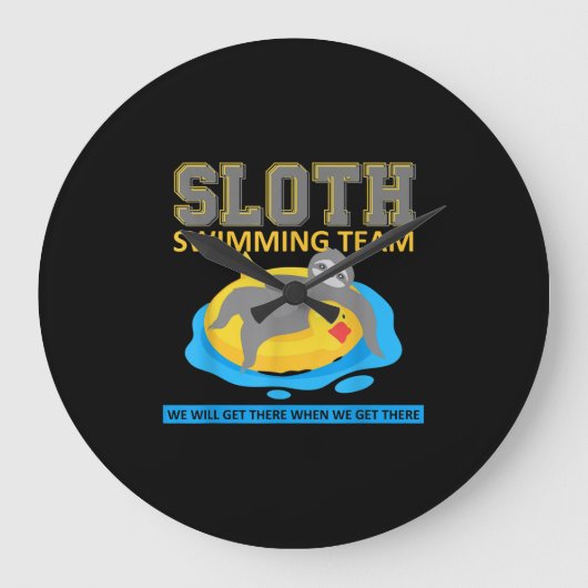 Swim Team Funny Gift Grote Klok (Voorkant)