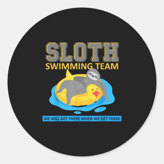 Swim Team Funny Gift Ronde Sticker (Voorkant)