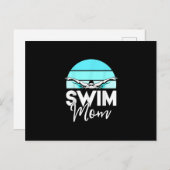 Swim Team Mam Mor School Swimming Meet Swimmer Aankondigingskaart (Voorkant / Achterkant)