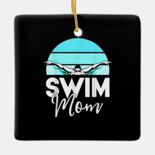 Swim Team Mor School Swimming ontmoeten zwemmer Keramisch Ornament