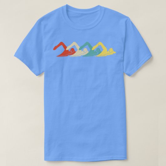 Swim Team Retro zwemmen T-shirt (Design voorkant)