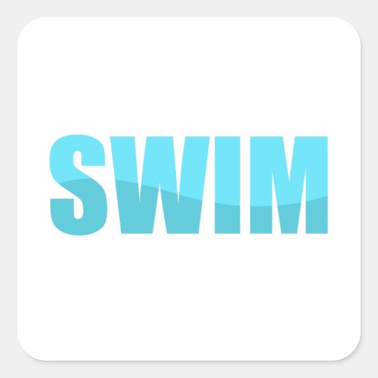 Swim Vierkante Sticker (Voorkant)
