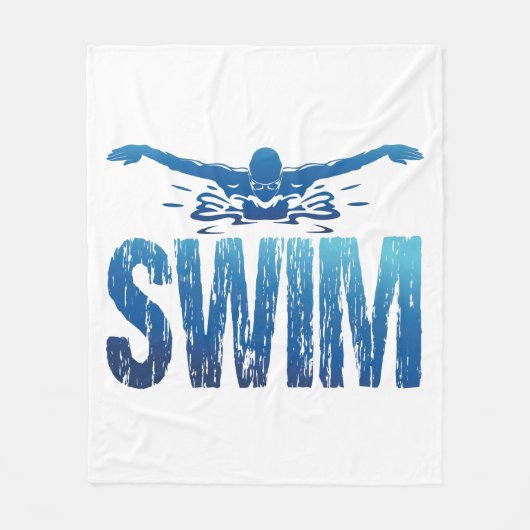 Swim -  zwemmer fleece deken (Voorkant)
