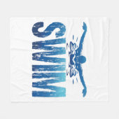 Swim -  zwemmer fleece deken (Voorkant (Horizontaal))