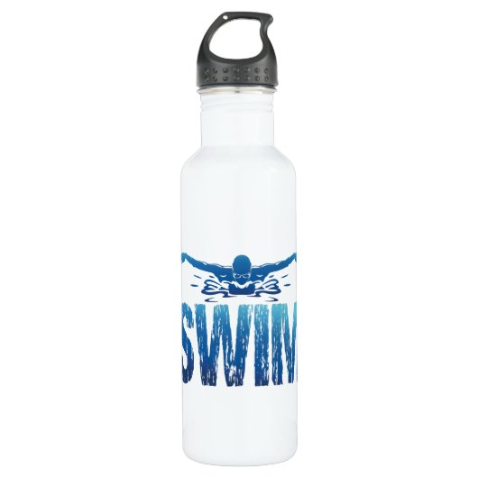 Swim -  zwemmer waterfles  (Voorkant)
