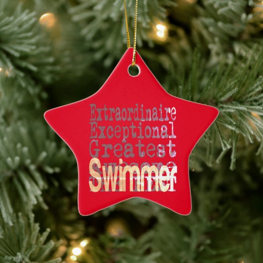 Swimmer Extraordinaire Keramisch Ornament (Boom)