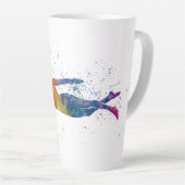 swimmer in watercolor latte mok (Rechterhoek)