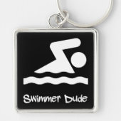 Swimmer Man Sleutelhanger (Voorkant)