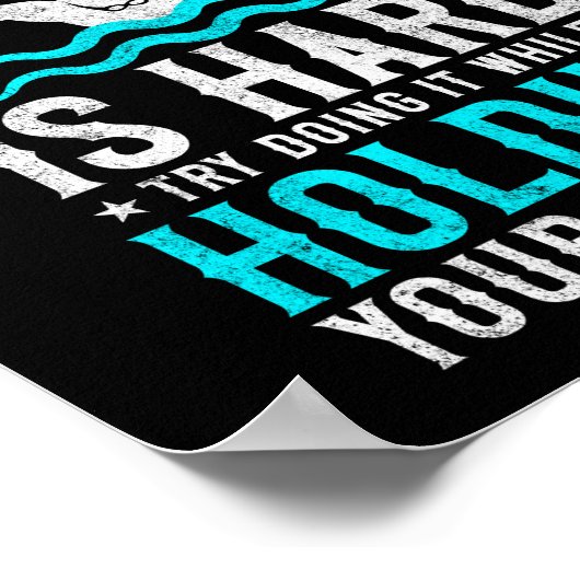 Swimmer Swim terwijl u uw borstvlieg vasthoudt Poster (Hoek)