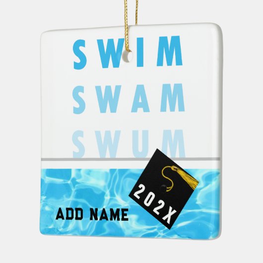Swimmer's Afstuderen Keepomwille Keramisch Ornament (Links)