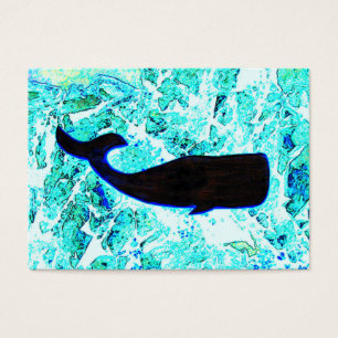 swimming black whale blue