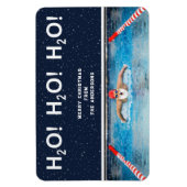swimming Christmas foliday gift card Magneet (Verticaal)