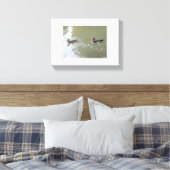 Swimming Ducks Canvas Afdruk (Insitu (Slaapkamer))