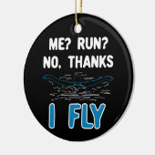 Swimming - I Fly Keramisch Ornament (Links)