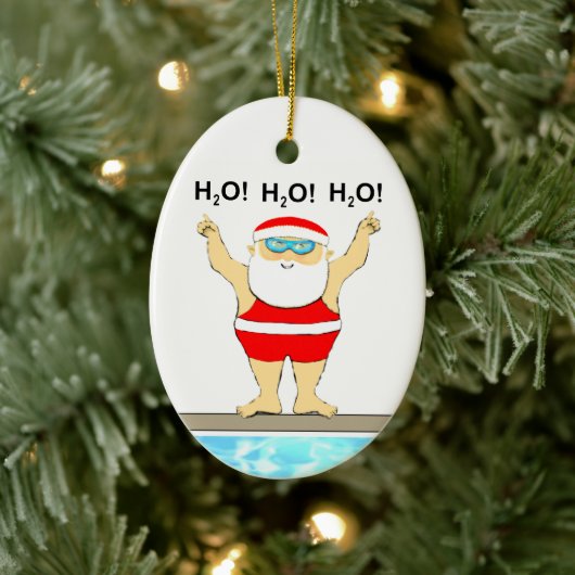 Swimming Keepsake ceramic ornament (Boom)
