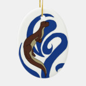 Swimming Otter Ornament (Achterkant)