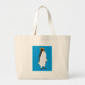 Swimming Penguin Bag Grote Tote Bag (Voorkant)
