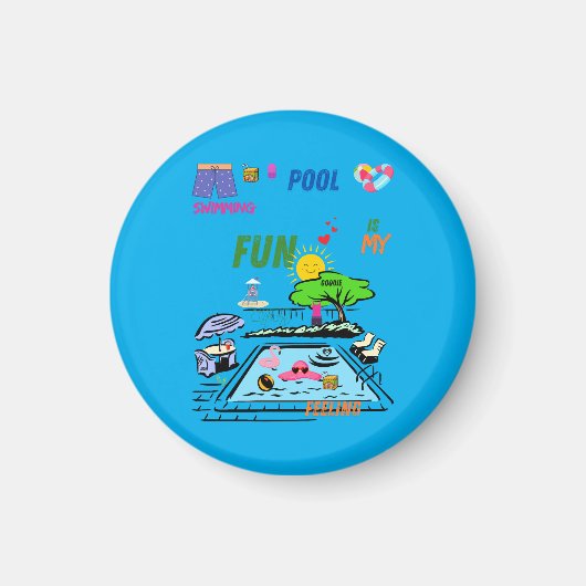 Swimming Pool Fun Magneet (Voorkant)