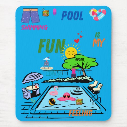 Swimming Pool Fun Muismat (Voorkant)