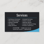 Swimming Pool Maintenance Service Visitekaartje (Achterkant)