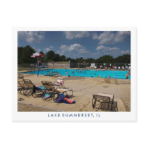 Swimming Pool Summertime Lake Summerset, Illinois