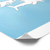 Swimming Sharks Poster (Hoek)