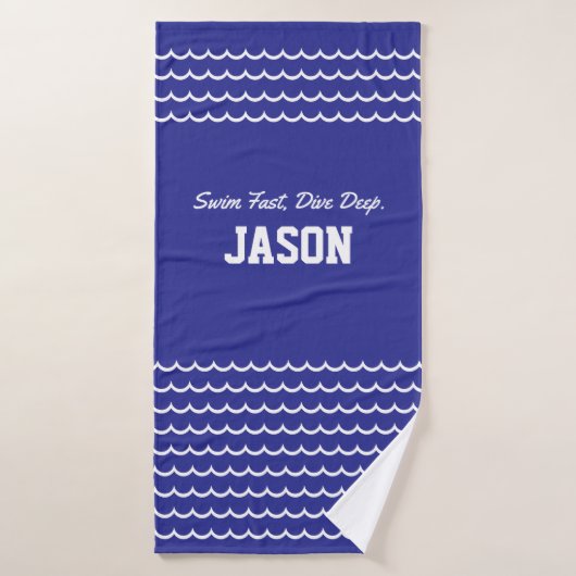 Swimming Sport Towel – Swim Fast, Dive Deep | Swim Badhanddoek (Badhanddoek)