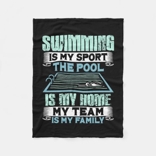 SWimming Swim Gift Fleece Deken (Voorkant)