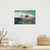 Swimming Walrus Poster (Keuken)