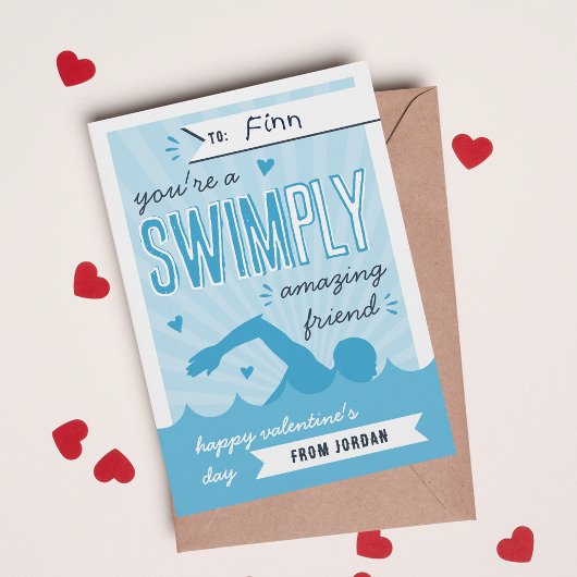Swimply Incroyable | Carte de la Saint-Valentin po