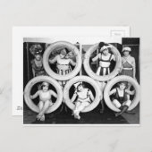 Swimsuit Flapper meisjes Briefkaart (Voorkant / Achterkant)