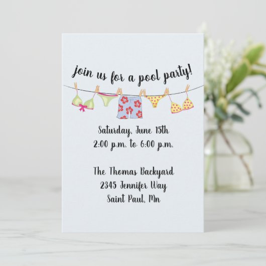 Swimsuit Kaart (Staand voorkant)