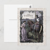 Swinburne "An Old Gezegde" Victoriaans Briefkaart (Voorkant / Achterkant)