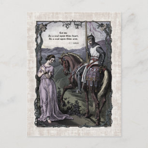 Swinburne "An Old Gezegde" Victoriaans Briefkaart